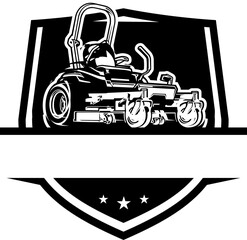 Zero Turn Lawn Mower Lawn Care Logo
