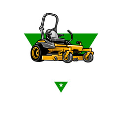 Zero Turn Lawn Mower Lawn Care Logo

