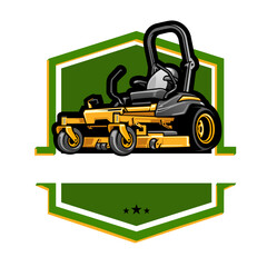 Zero Turn Lawn Mower Lawn Care Logo
