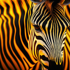 Zebra print background with margins, vivid colors