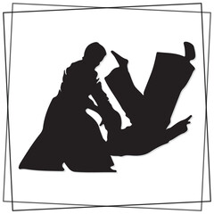 Aikido Silhouette, Aikido Vector Silhouette, Aikido cartoon Silhouette, Aikido illustration, Aikido icon Silhouette, Aikido Silhouette illustration, Aikido vector																									