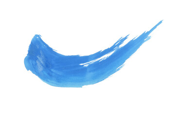 Blue watercolor blush on transparent background. art and watercolor paint concept.