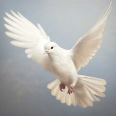 White Bird Symbolizing Peace on International Day of Peace. Generative AI