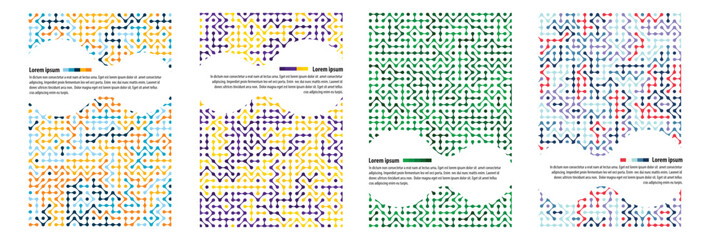 Set of abstract multicolour metaball patterns on white background. Vector illustration.