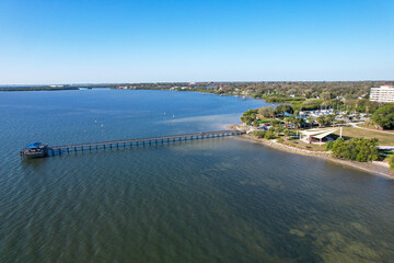 Drone photography of R.E. Olds Park in Oldsmar, Florida © Anita Denunzio