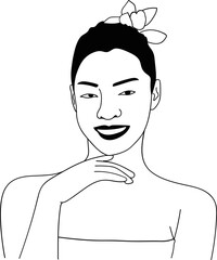 Beautiful Woman With Flowers