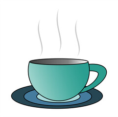 a cup of coffee on a pedestal