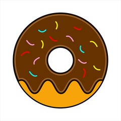 donuts with chocolate jam and sprinkles