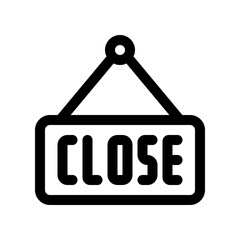 Editable store close sign vector icon. Food, restaurant. Part of a big icon set family. Perfect for web and app interfaces, presentations, infographics, etc