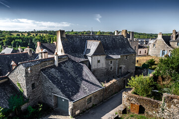 Picturesque Village Rochefort En Terre In The Department Of Morbihan In Brittany, France