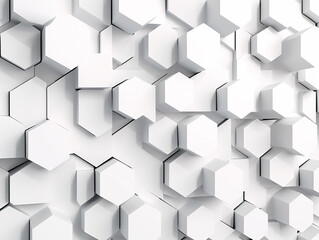White Background with Hexagonal Shapes Pattern