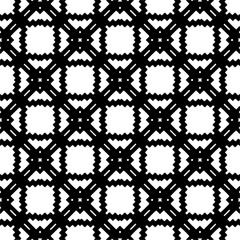 Abstract seamless monochrome pattern on white background for coloring. Design for banner, card, invitation, postcard, textile, fabric, wrapping paper, coloring book.