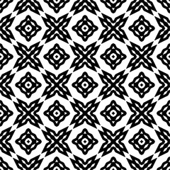 Abstract seamless monochrome pattern on white background for coloring. Design for banner, card, invitation, postcard, textile, fabric, wrapping paper, coloring book.