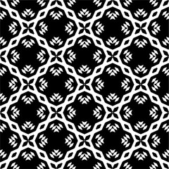Abstract seamless monochrome pattern on white background for coloring. Design for banner, card, invitation, postcard, textile, fabric, wrapping paper, coloring book.