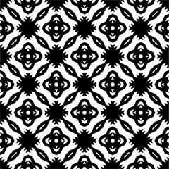 Abstract seamless monochrome pattern on white background for coloring. Design for banner, card, invitation, postcard, textile, fabric, wrapping paper, coloring book.