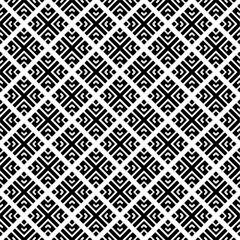 Abstract seamless monochrome pattern on white background for coloring. Design for banner, card, invitation, postcard, textile, fabric, wrapping paper, coloring book.