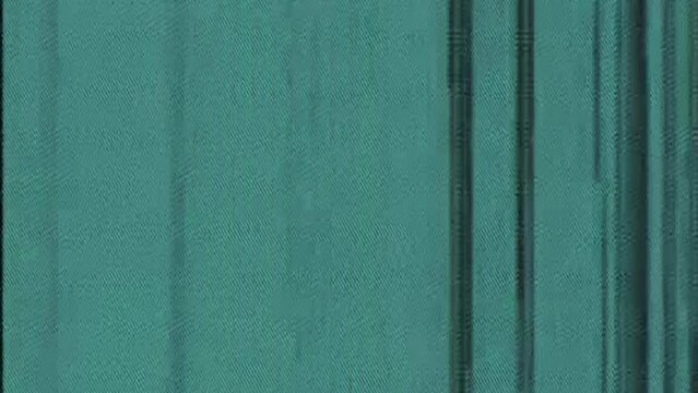 VHS noise analog glitch. Damaged VCR tape. Blue black color flicker real grain lines defect static frequency error dark abstract background.