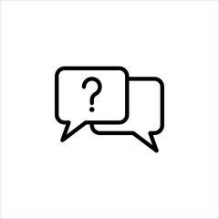 Help and support icon set. Сollection of simple linear web icon on white background