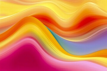 Artistic waves background. Spring 2023. Fluorescent Fantasy. Pink, Fuchsia, Green, Turquoise, Yellow