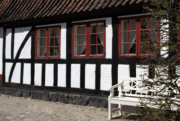 The beautiful old town in Aarhus in Denmark