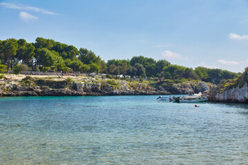 Beach of Il Ciolo in Gagliano del Capo, Italy
