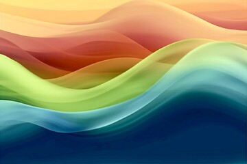 Artistic waves background. Spring 2023. Grow your own. Blue, Green, Lime