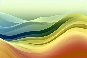 Artistic waves background. Spring 2023. Grow your own. Blue, Green, Lime