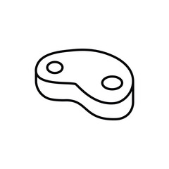 meat icon. outline icon