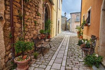 Fototapeta na wymiar Buonalbergo, Italy. Journey to an Italian village