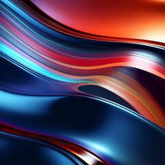 Abstract background red and blue waves 