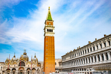 Fototapeta na wymiar Venice and venetian island saint marc and campanile
