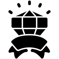 diamond1 black solid icon