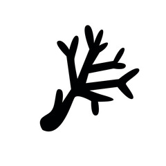 corals. black and white karals. coral icon