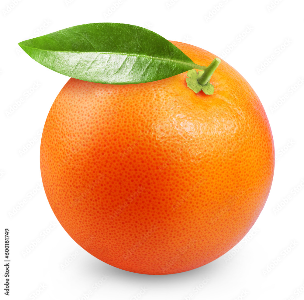 Wall mural Grapefruit isolated. Ripe sweet grapefruit on a transparent background.