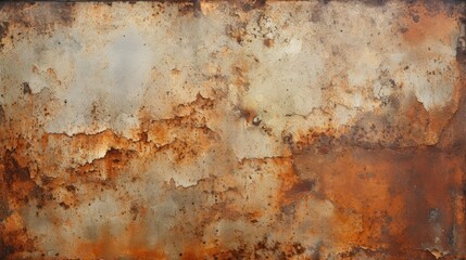 Rusty metal surface with scratches and distressed marks, generative ai