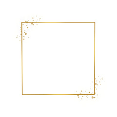 Gold square frame and spattering. - 600183527