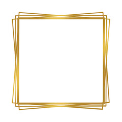 Gold square frame.