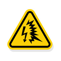 ISO Triangle Warning Sign: ISO W042 - Arc Flash Symbol
