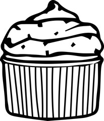 Cupcake Hand Drawn