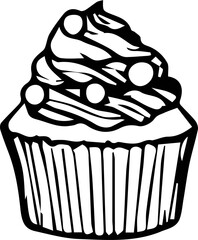 Cupcake Hand Drawn