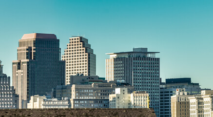 Fototapeta na wymiar New Orleans skyline on a sunny winter day