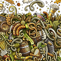 Beer detailed cartoon illustration