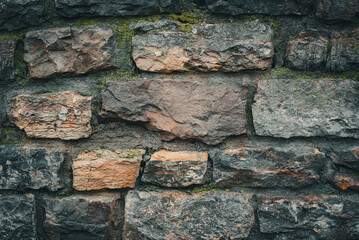 Nahaufnahme einer Steinmauer