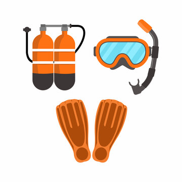 gogles snorkeling scuba diving equipment clipart vector