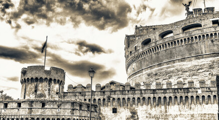 Rome, Italy. Beautiful view of Saint Angel Castle