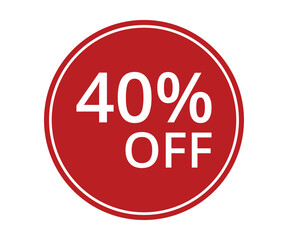 40% of discount. Discount price. Special offer discount.The concept of the social network.Vector illustration.