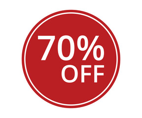 70% of Discount. Discount price. Special offer discount.The concept of the social network.Vector illustration.