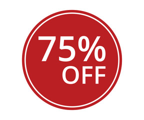 75% of Discount. Discount price. Special offer discount.The concept of the social network.Vector illustration.