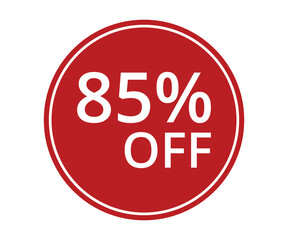 85% of Discount. Discount price. Special offer discount.The concept of the social network.Vector illustration.