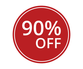 90% of Discount. Discount price. Special offer discount.The concept of the social network.Vector illustration.